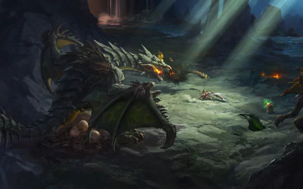 goblin cave fantasy dragon HD Desktop Wallpaper | Background Image