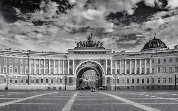 Man Made Monument Monuments Black & White Saint Petersburg Russia Statue Cloud HD Wallpaper | Background Image