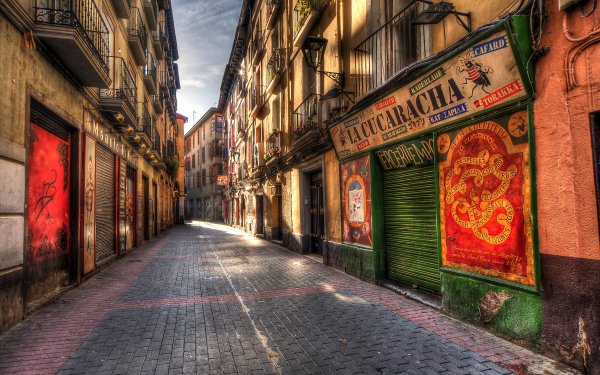 Man Made Street Spain Building Alley HD Wallpaper | Background Image