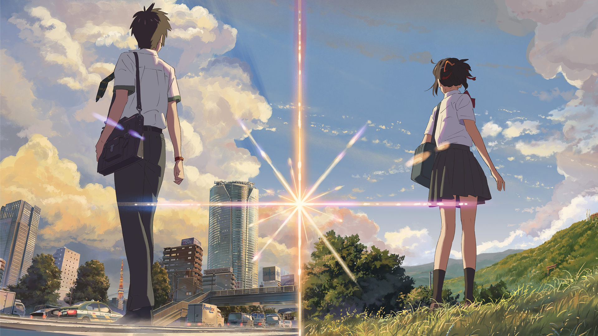 Taki and Mitsuha (Your Name) by Makoto Shinkai