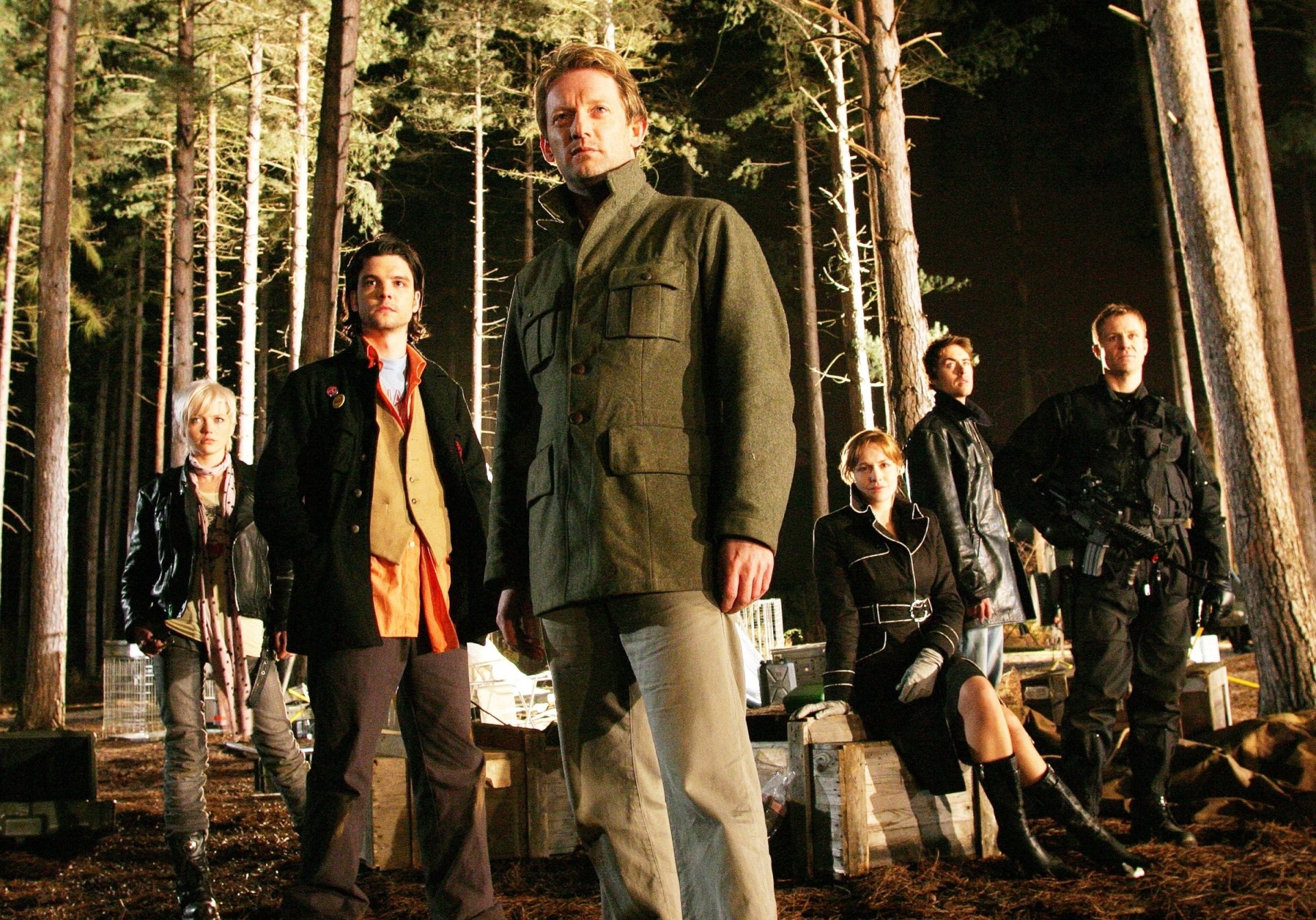 Download James Murray Stephen Hart Douglas Henshall Nick Cutter Hannah Spearritt Abby Maitland Andrew-Lee Potts Connor Temple TV Show Primeval HD Wallpaper