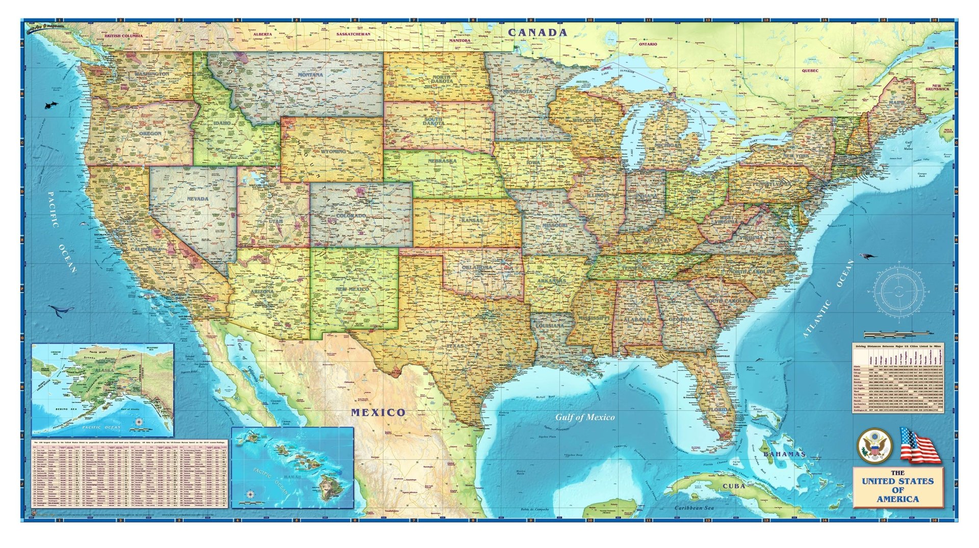 Misc Map Of The Usa HD Wallpaper