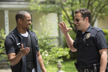 Justin Chang Damon Wayans Jr. Ryan Davis Jake Johnson movie Let's Be Cops HD Desktop Wallpaper | Background Image