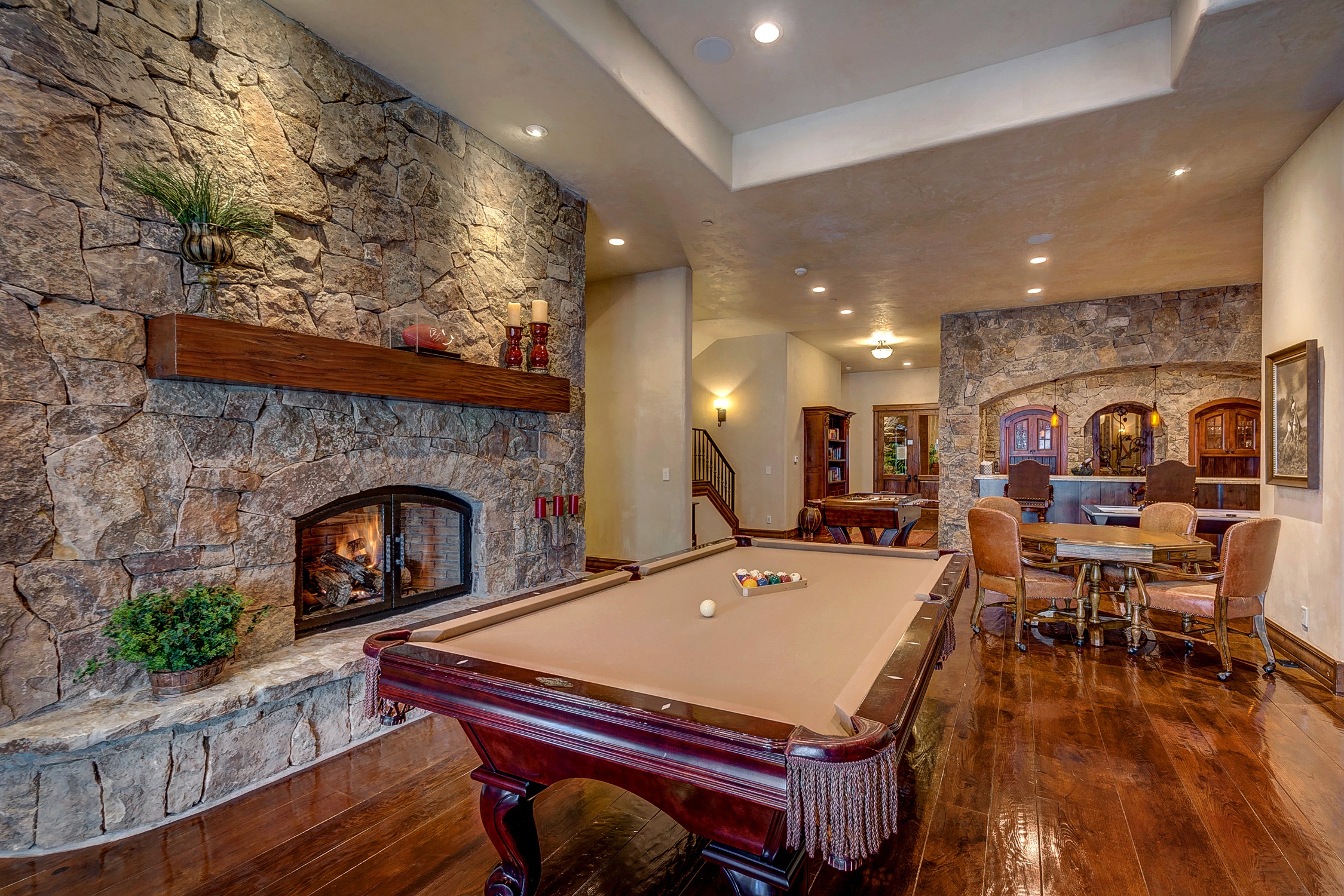 Games room with bar snooker table by walshbro