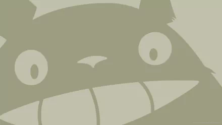 HD desktop wallpaper featuring a minimalist design of Totoro from My Neighbor Totoro.