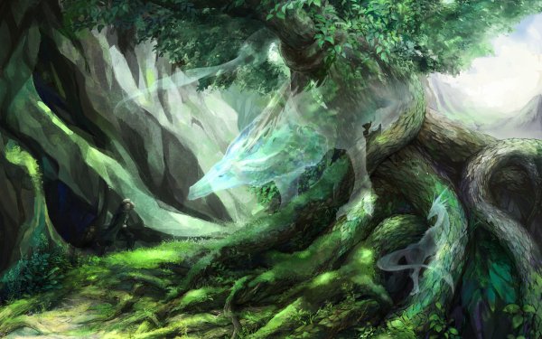 Fantasy Creature Spirit Tree HD Wallpaper | Background Image