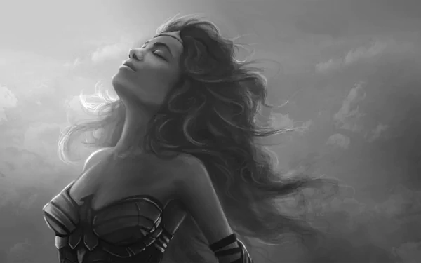 Diana Prince Black & White Comic Wonder Woman HD Desktop Wallpaper | Background Image