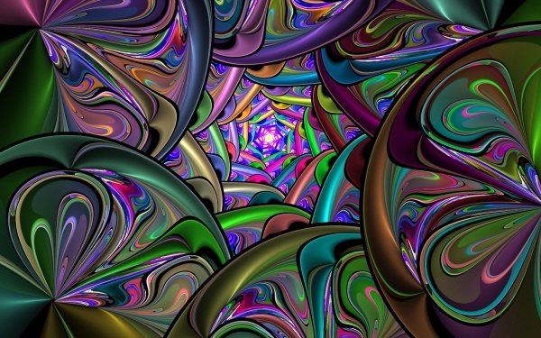 Abstract Design Colors Colorful 3D Tunnel HD Wallpaper | Background Image