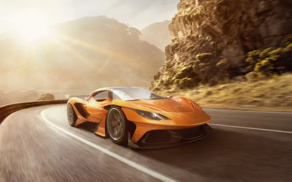 orange car concept car supercar vehicle Apollo Arrow HD Desktop Wallpaper | Background Image