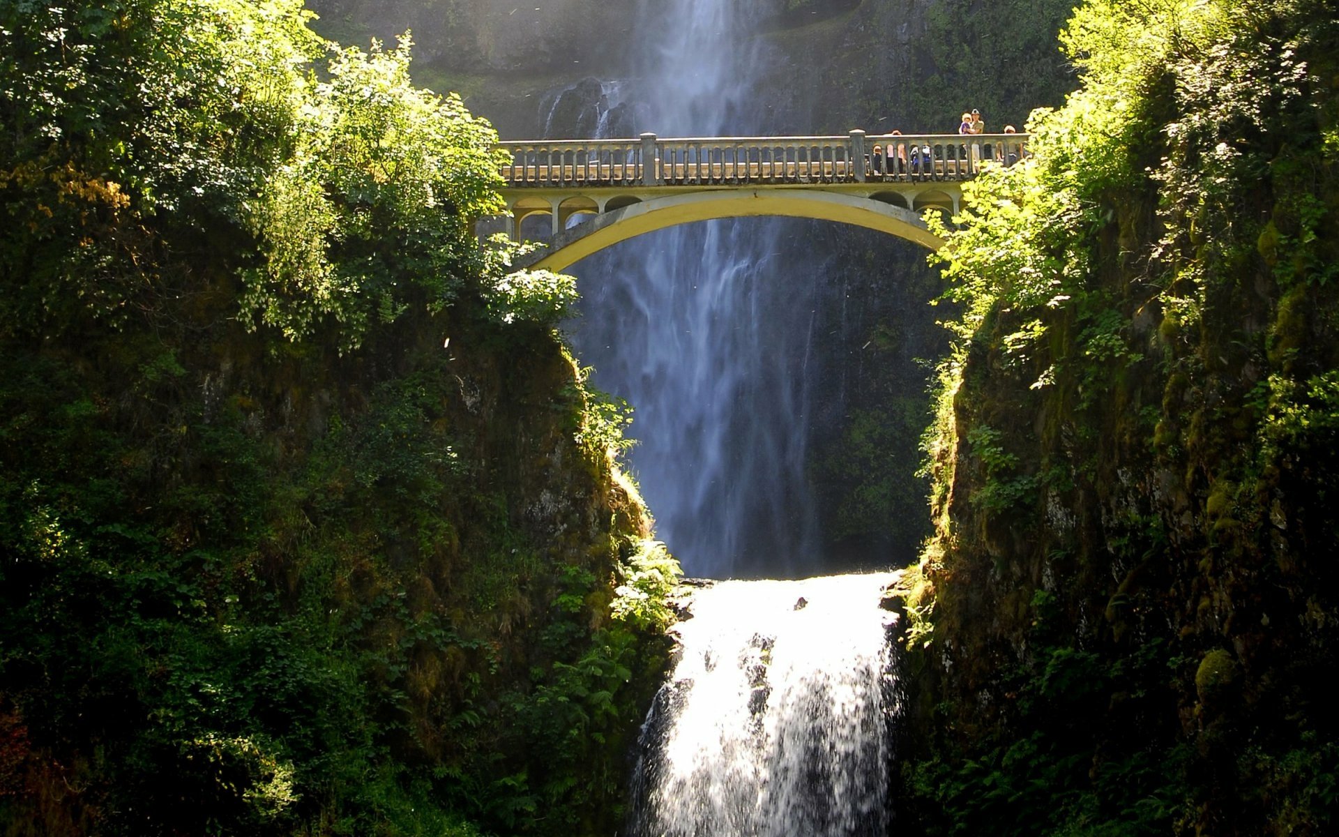 Bridge and Waterfall