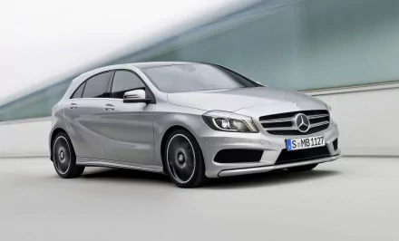 silver car car compact car Mercedes-Benz vehicle Mercedes-Benz A-Class HD Desktop Wallpaper | Background Image