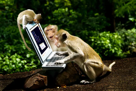  Monkeys at a Laptop
