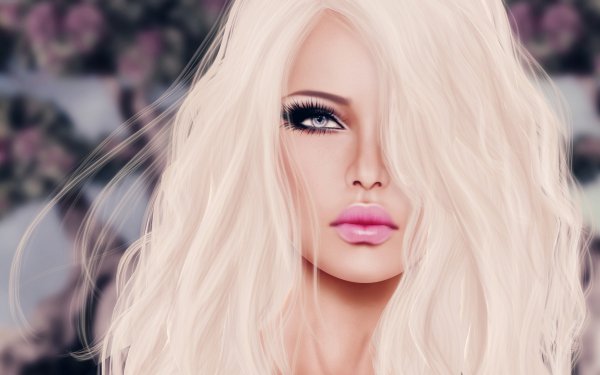 Women Artistic Face White Hair Blue Eyes HD Wallpaper | Background Image