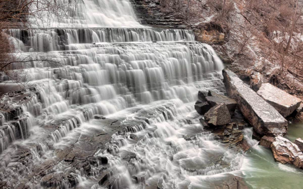 Canada waterfall nature Albion Falls HD Desktop Wallpaper | Background Image
