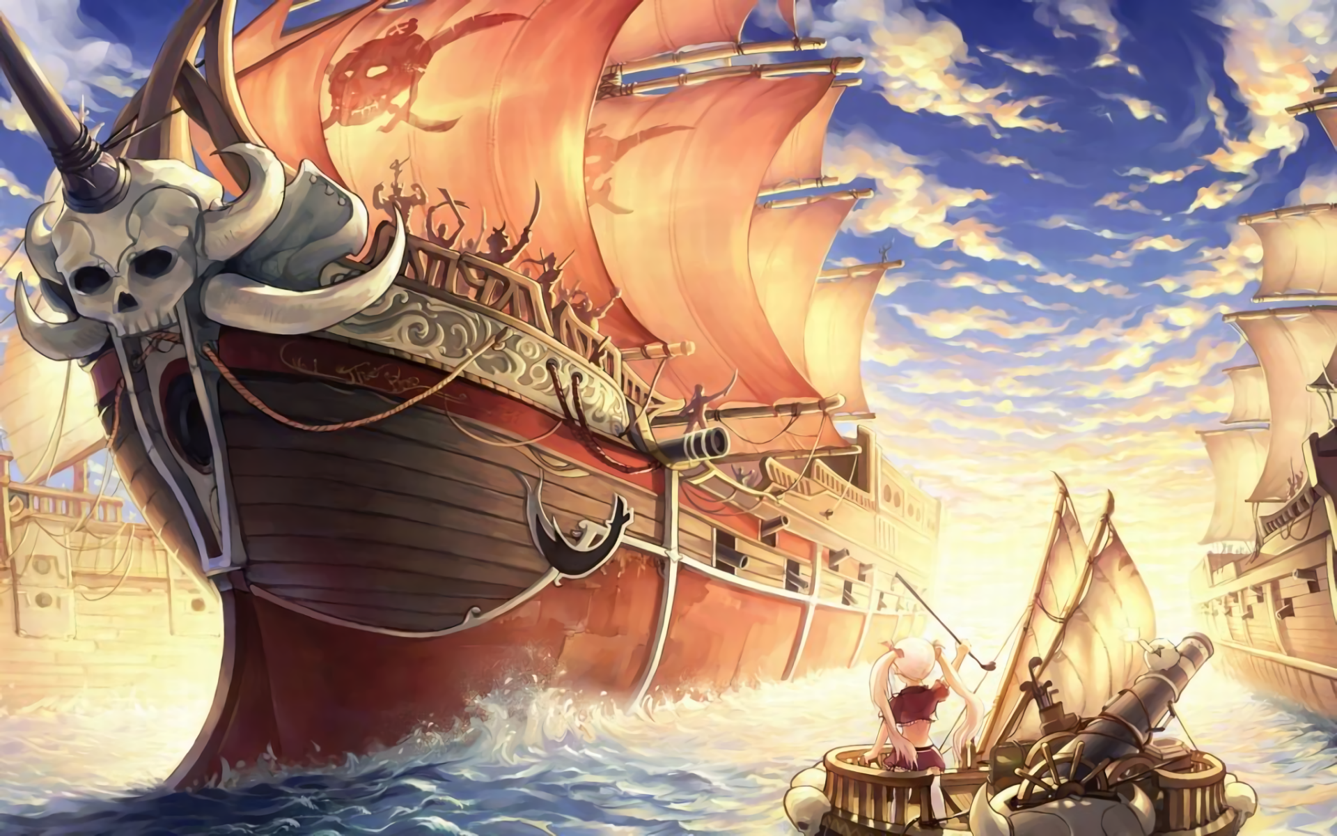 Download Pirate Fantasy Ship HD Wallpaper