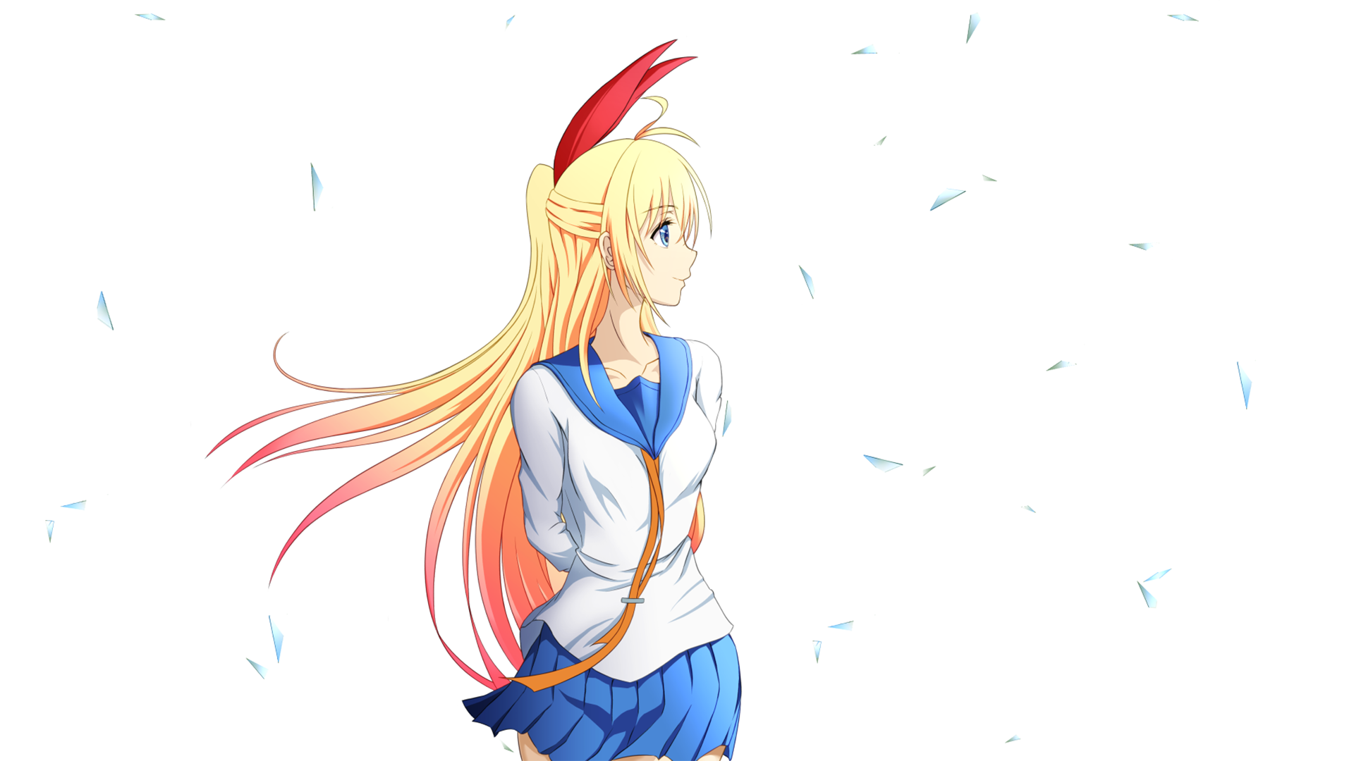 Chitoge Kirisaki HD Wallpaper: Blonde Beauty in School Uniform
