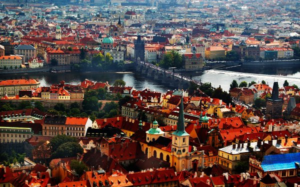 Man Made Prague Cities Czech Republic Charles Bridge Cityscape City HD Wallpaper | Background Image
