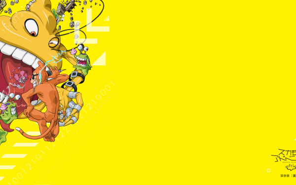 Anime Digimon Sukamon Chuumon Etemon Numemon HD Wallpaper | Background Image