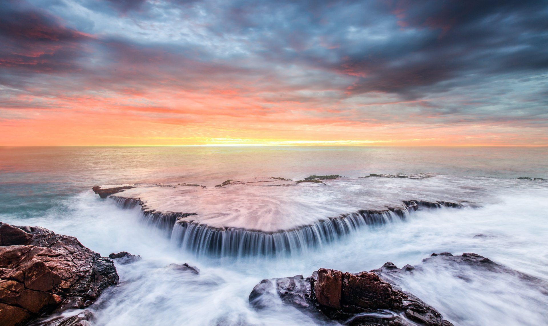 Download Horizon Sunset Sky Nature Ocean 4k Ultra HD Wallpaper ...
