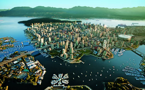  Aerial View of Vancouver, British Columbia, Canada
