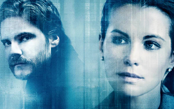 I can’t identify people in images. Alt: HD desktop wallpaper showing two contemplative faces in cool blue tones, cinematic mood referencing a tense film drama.