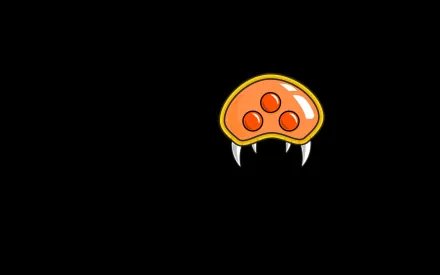 HD PC desktop wallpaper featuring a minimalist Metroid creature from the video game series against a black background.