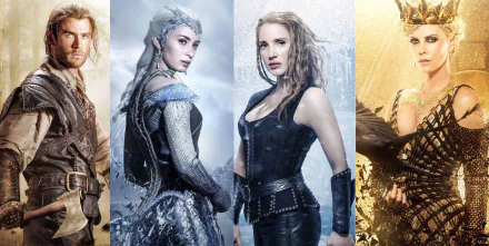 Charlize Theron Jessica Chastain Emily Blunt Chris Hemsworth movie The Huntsman: Winter's War HD Desktop Wallpaper | Background Image