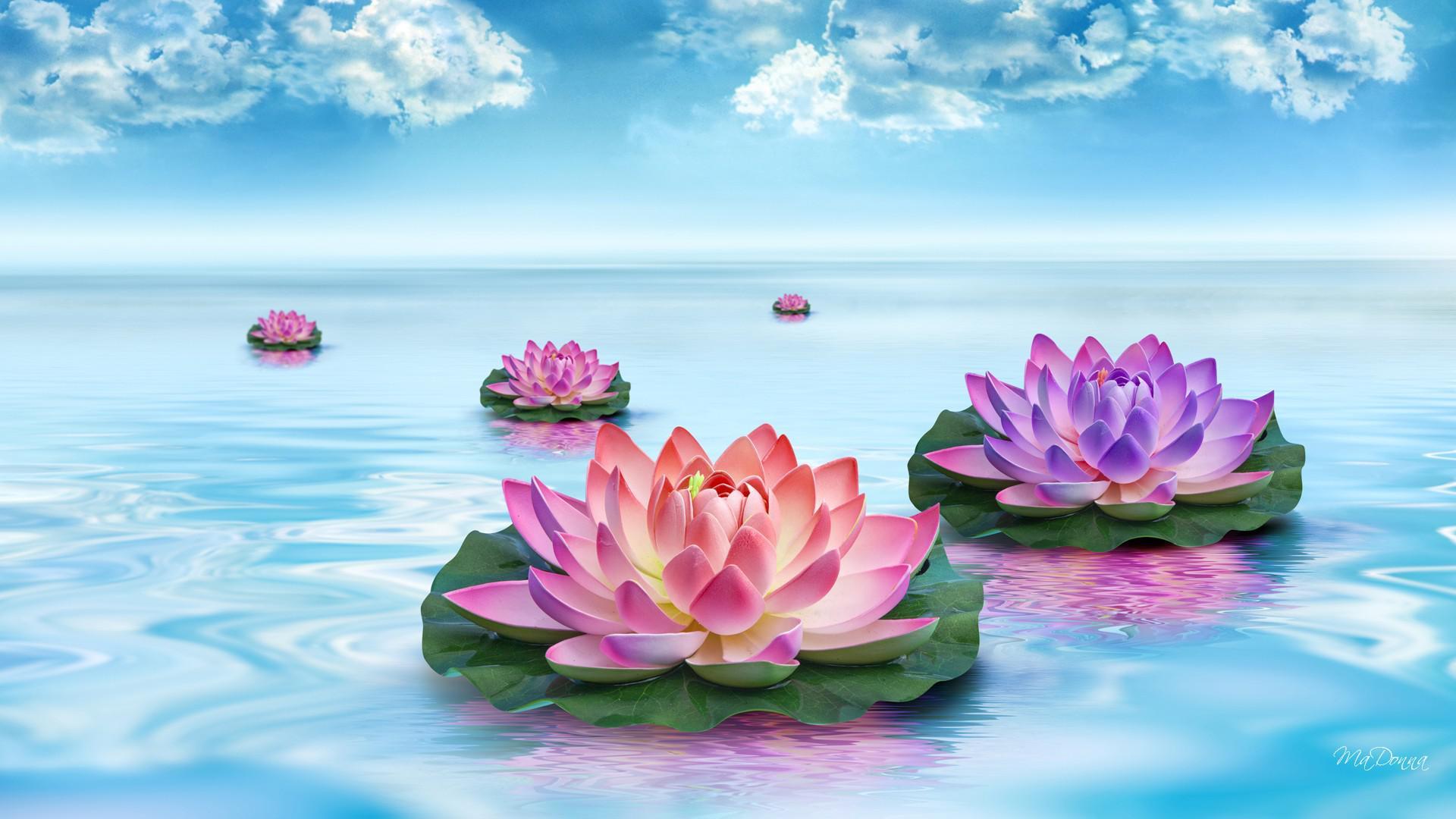 Water Lilies HD Wallpaper | Background Image | 1920x1080 ...