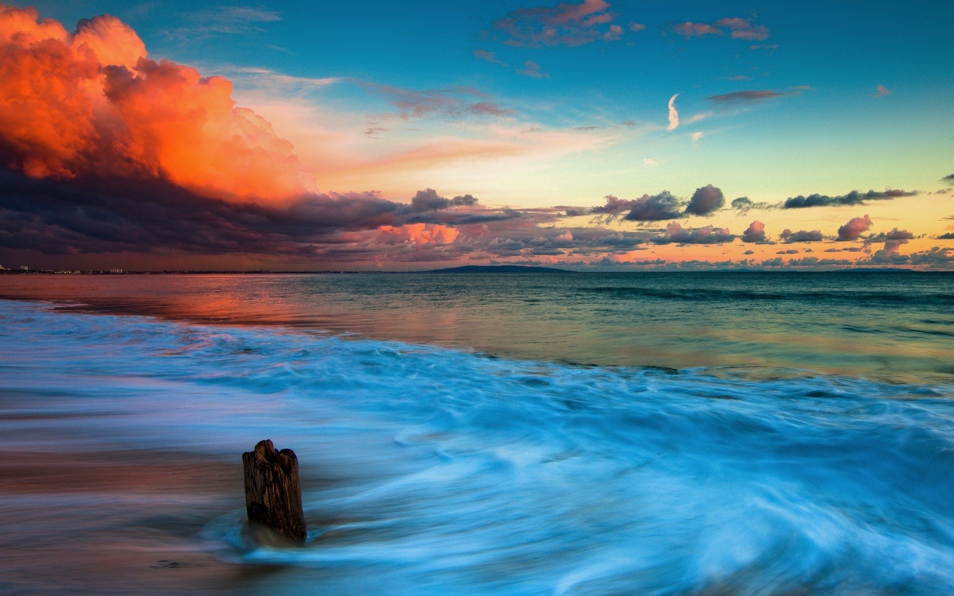 Download Horizon Sunset Sea Nature Ocean HD Wallpaper | 1920x1200 ...
