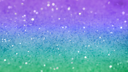 HD wallpaper of a gradient glitter backdrop transitioning from green to purple.