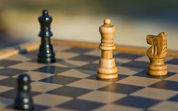  Chess board and chess pieces by Devanath