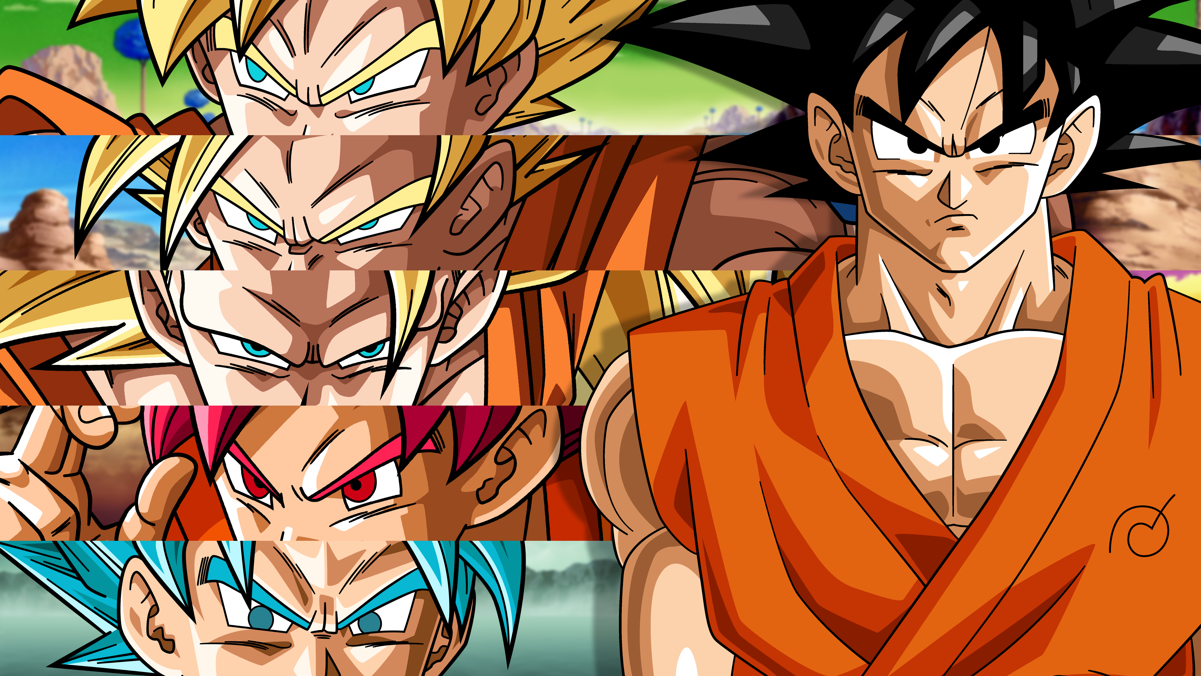 dragon ball z wallpapers goku all super saiyans