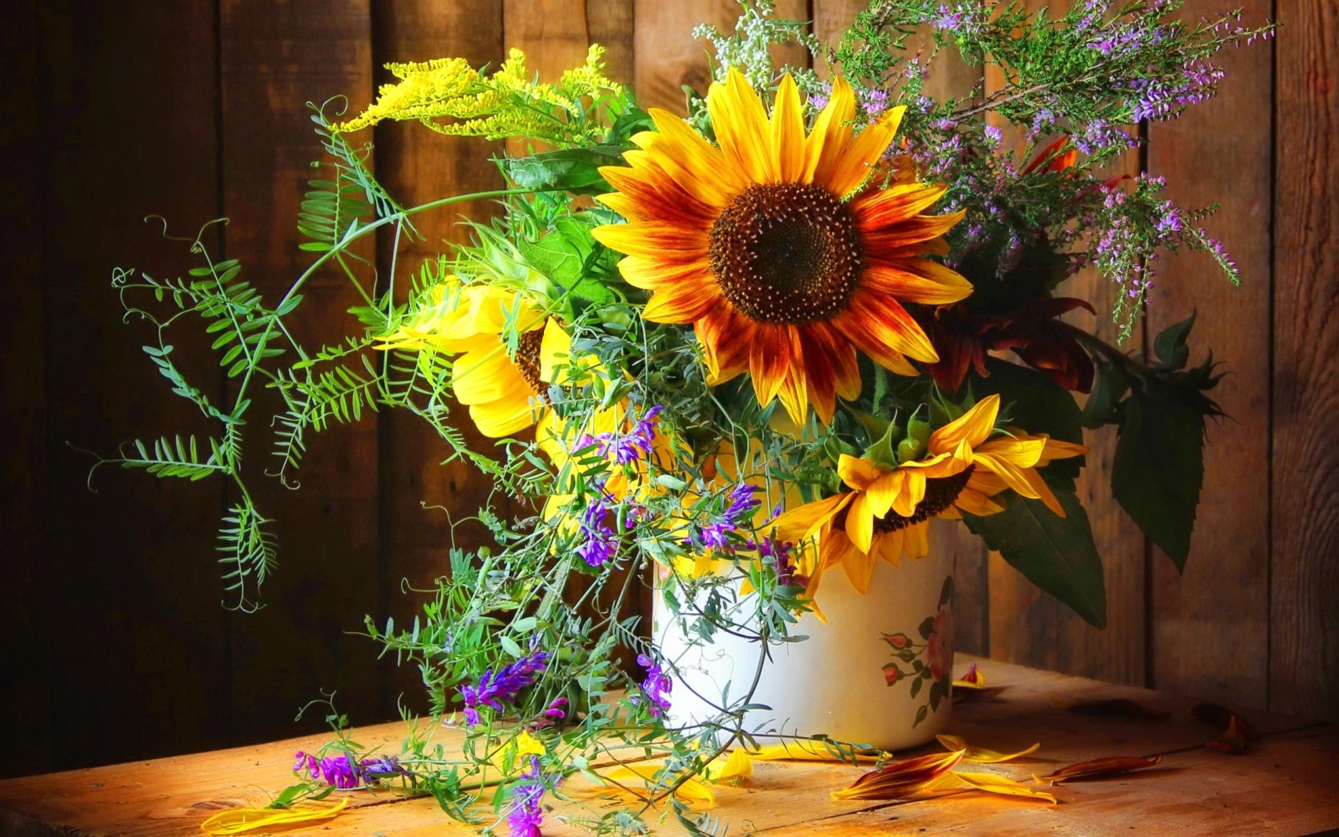 Download Yellow Flower Vase Sunflower Man Made Flower HD Wallpaper