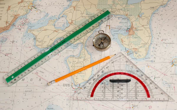  Navigation chart and Protractor by SteenJepsen