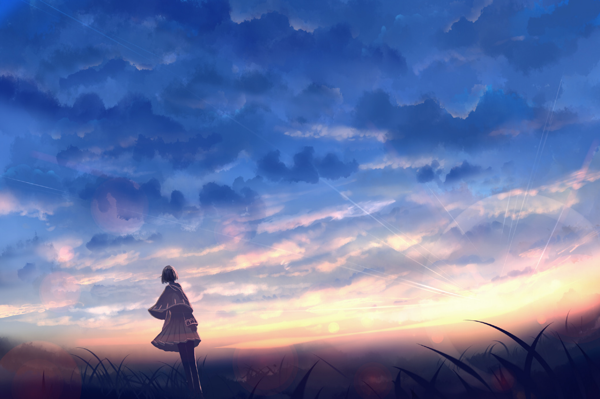 Download Cloud Anime Original HD Wallpaper by 防人