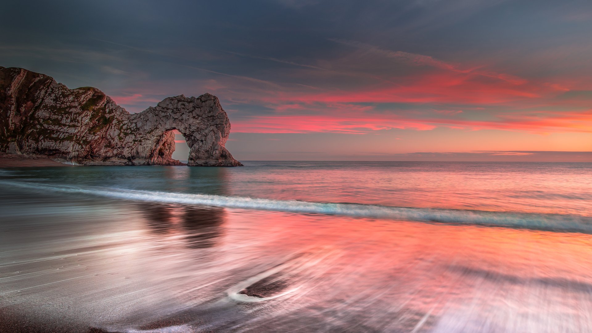 Download Horizon Sea Ocean Beach England Sunset Nature Durdle Door HD ...