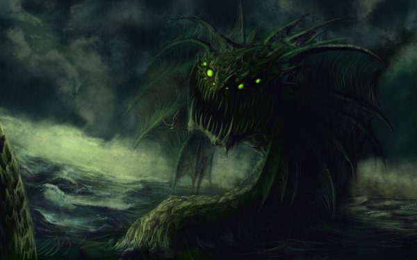 Fantasy Sea Monster Ocean Dark Creature HD Wallpaper | Background Image