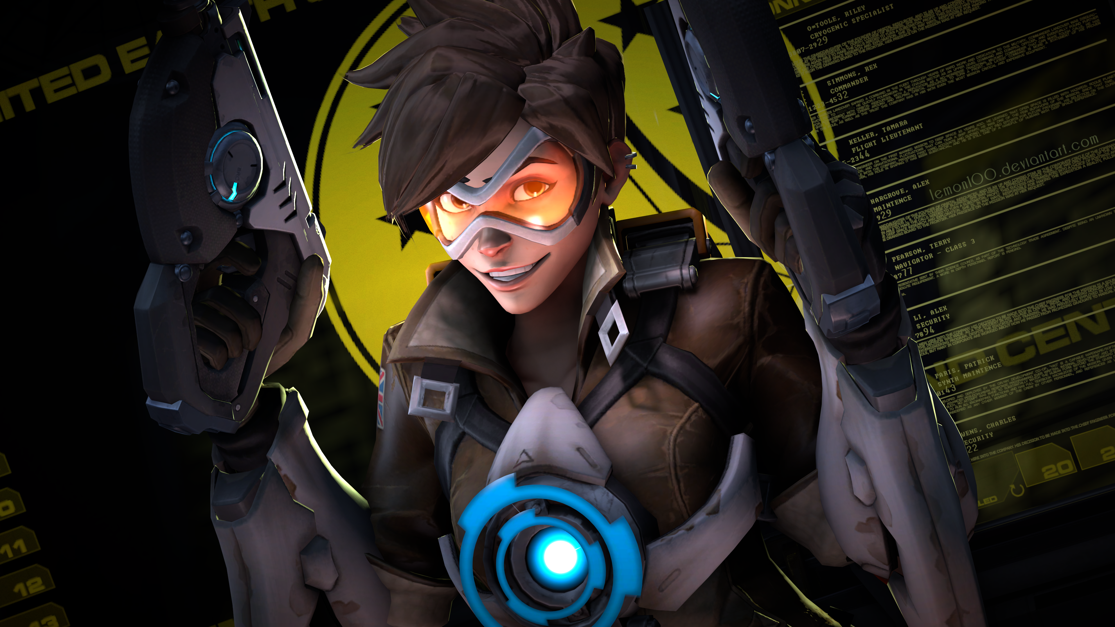 Download Overwatch 4K Tracer With Nightstars Wallpaper