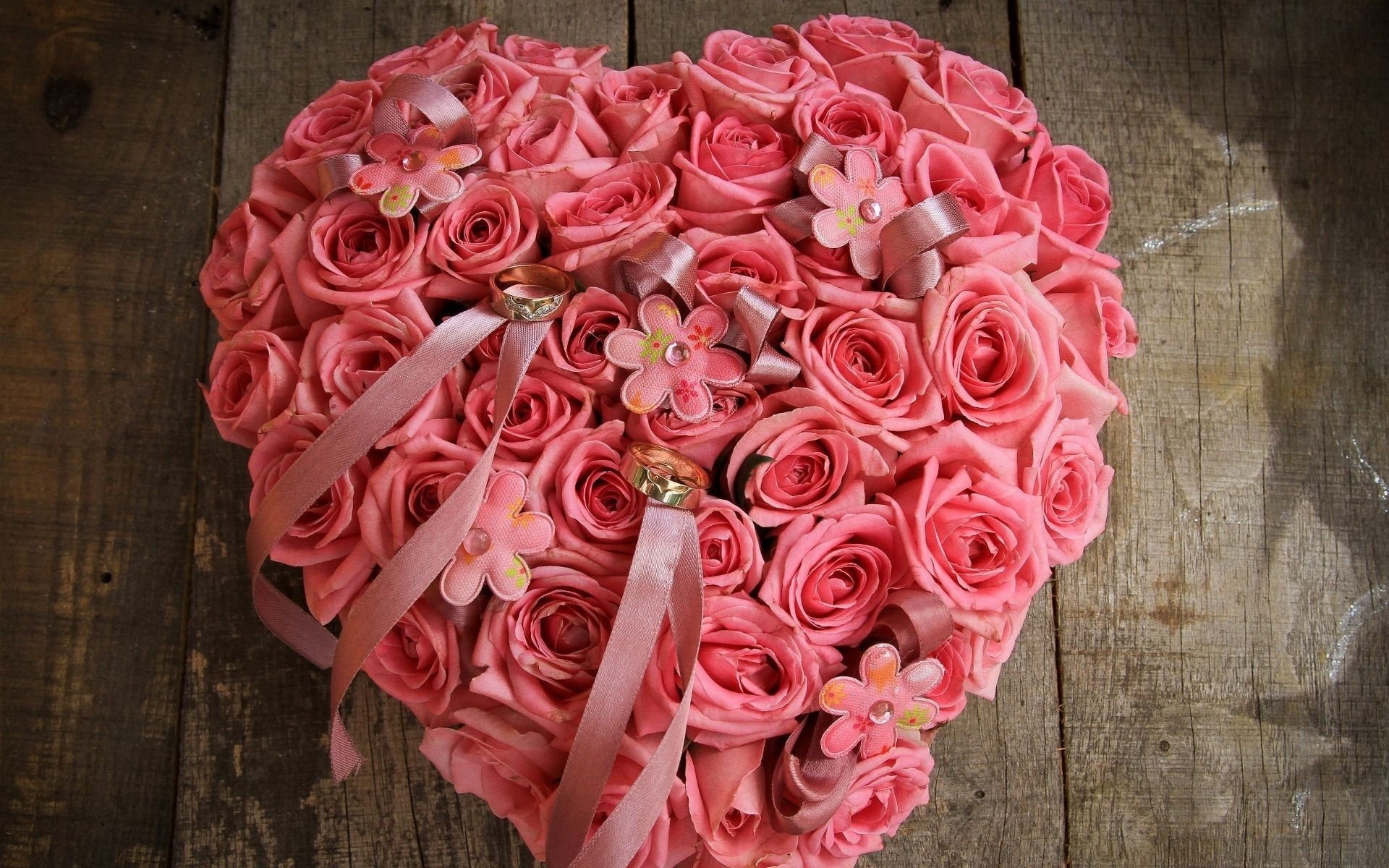 Heart Made of Pink Roses HD Wallpaper | Background Image ...