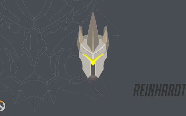 A 4K Ultra HD desktop wallpaper featuring Reinhardt from Overwatch, showcasing his iconic helmet design against a sleek background. Perfect for fans of the video game.