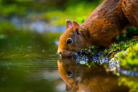 close-up reflection rodent Animal squirrel HD Desktop Wallpaper | Background Image