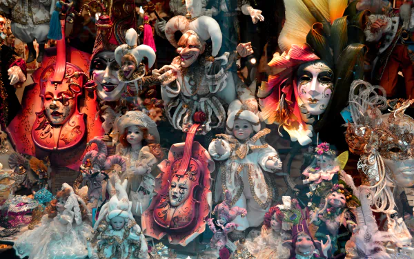  Venice, Masquerade, Carnival ceremic ornaments, dolls and masks by SHAWSHANK61