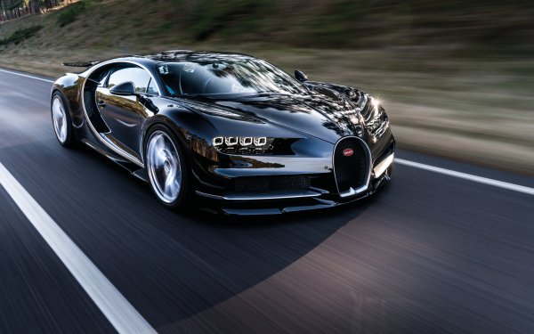 Vehicles Bugatti Chiron Bugatti Supercar Black Car Car HD Wallpaper | Background Image