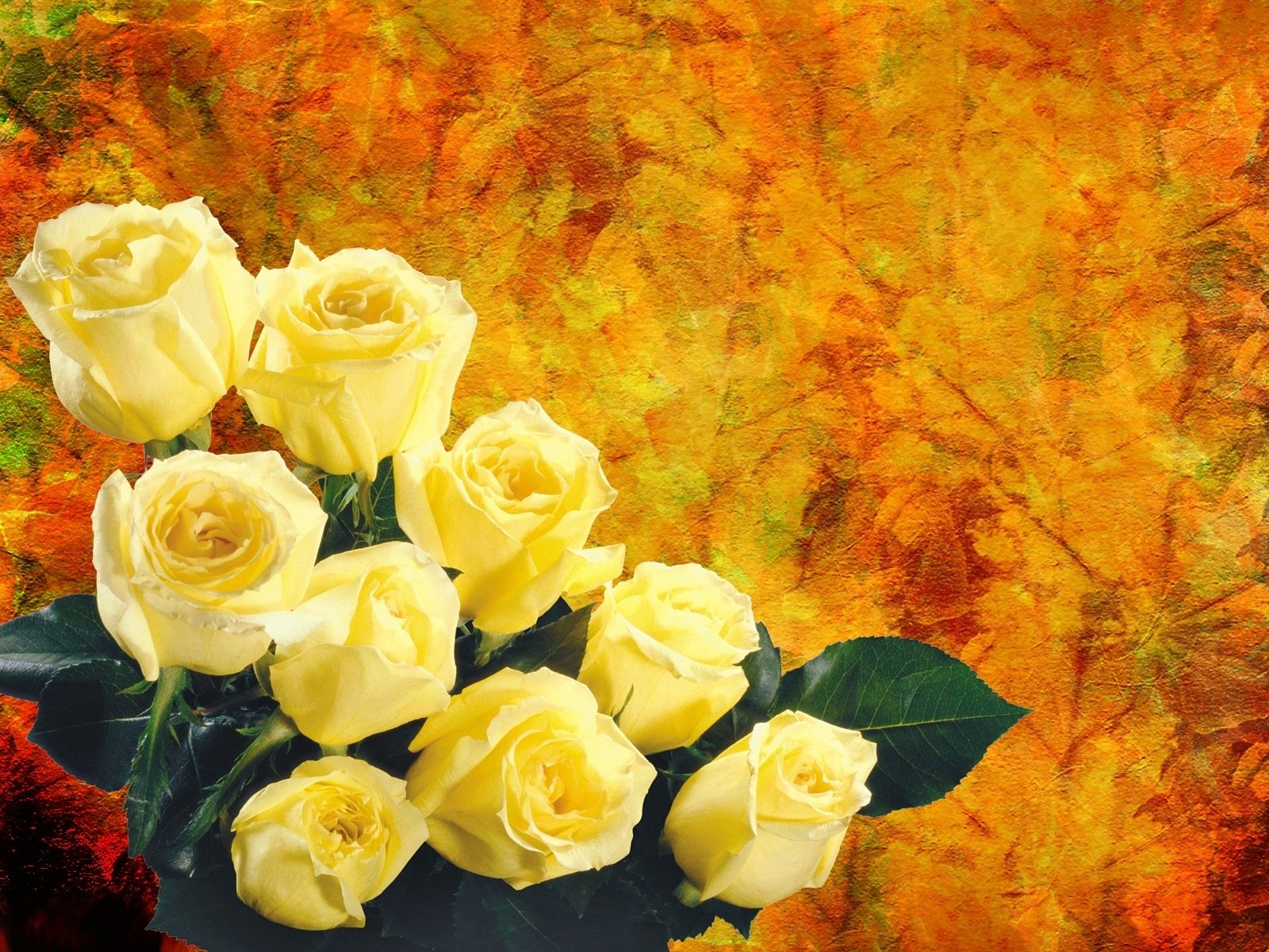 Download Yellow Flower Yellow Rose Flower Artistic Rose Wallpaper