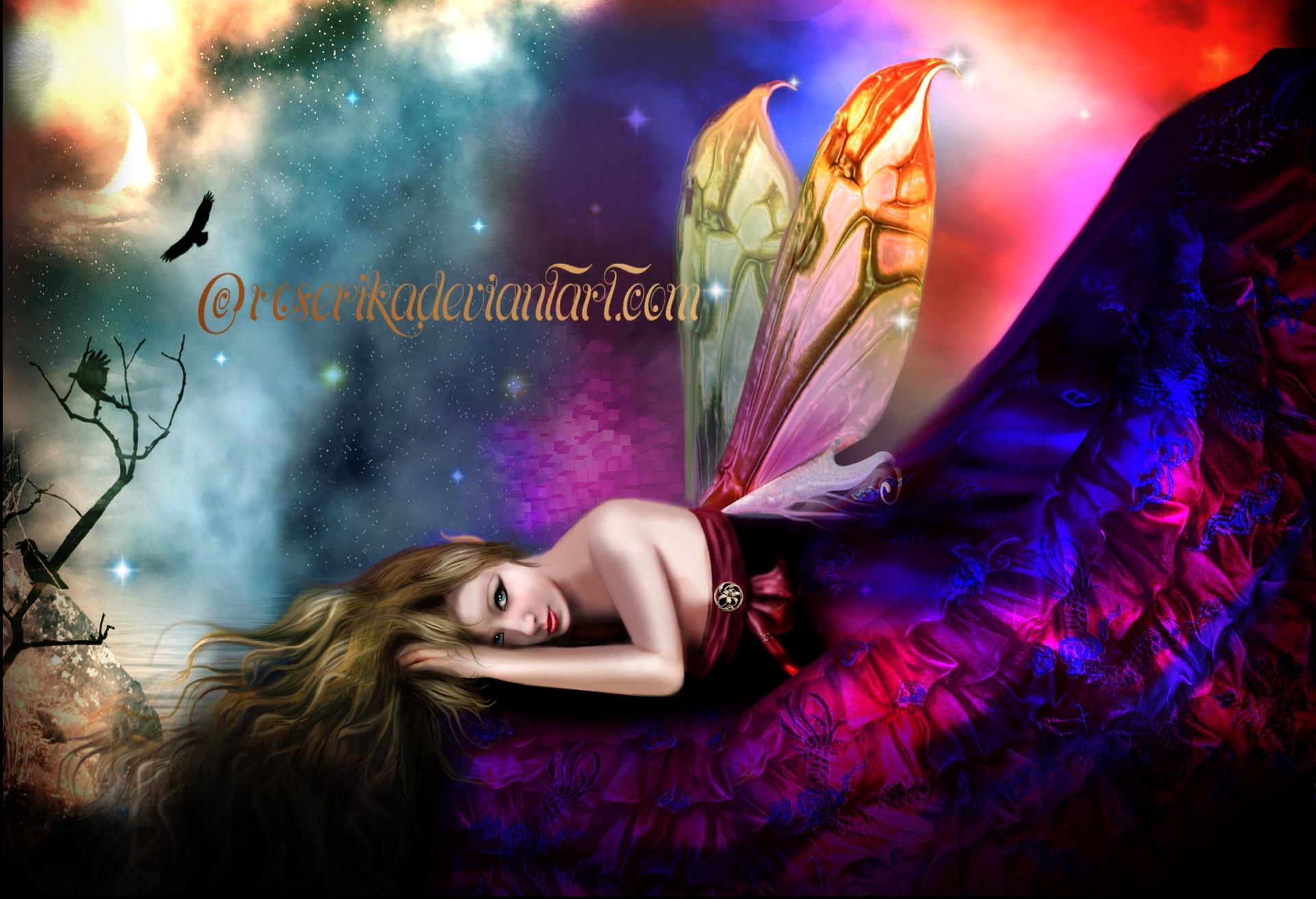 Prismatic Fairy Wings — HD Fantasy Wallpaper by roserika | 1920x1313 ...