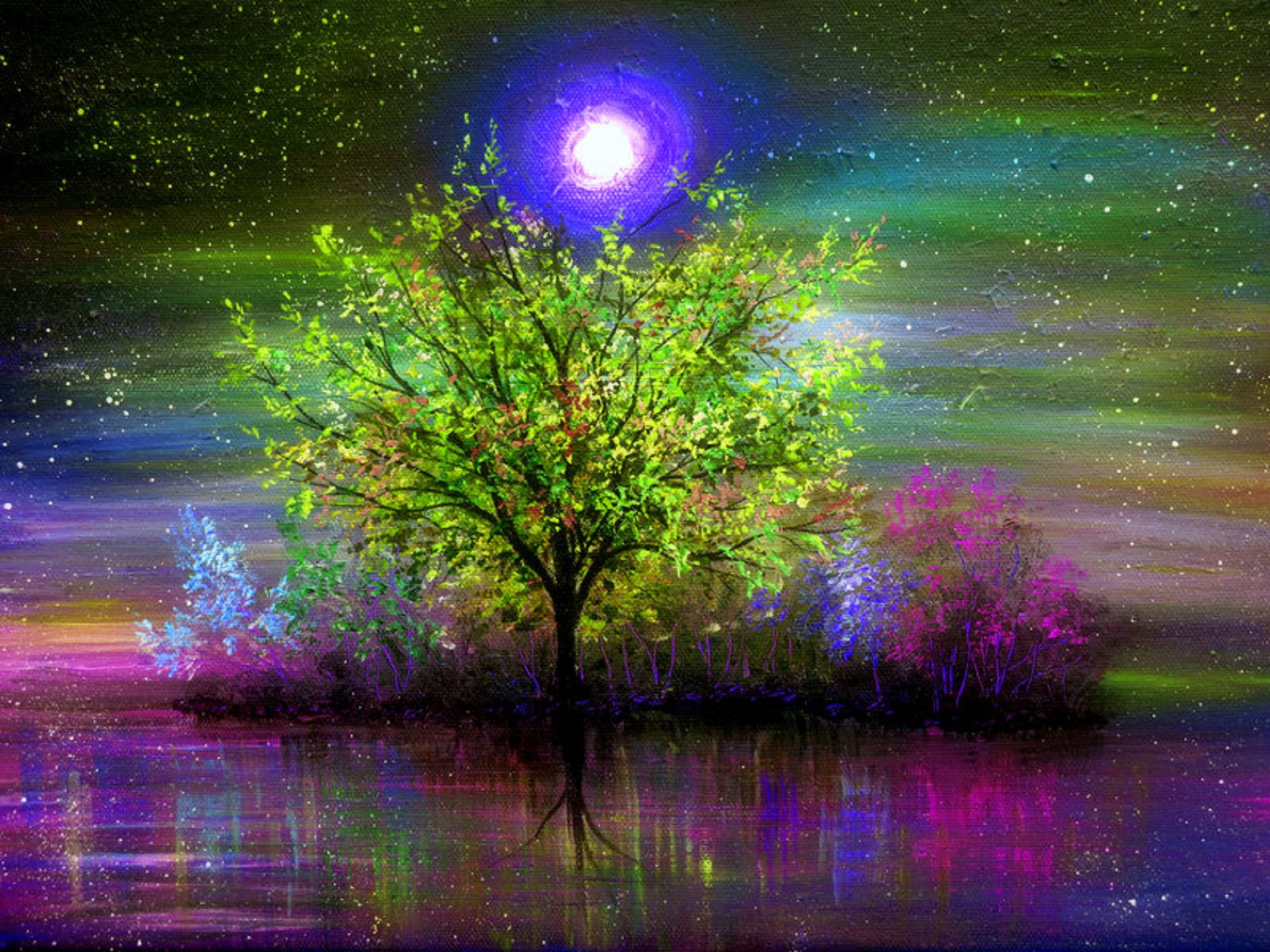 Tree in the Moonlight by AnnMarieBone