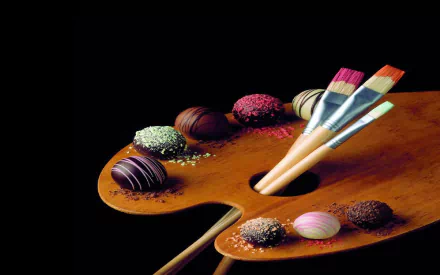 brush palette candy food chocolate HD Desktop Wallpaper | Background Image