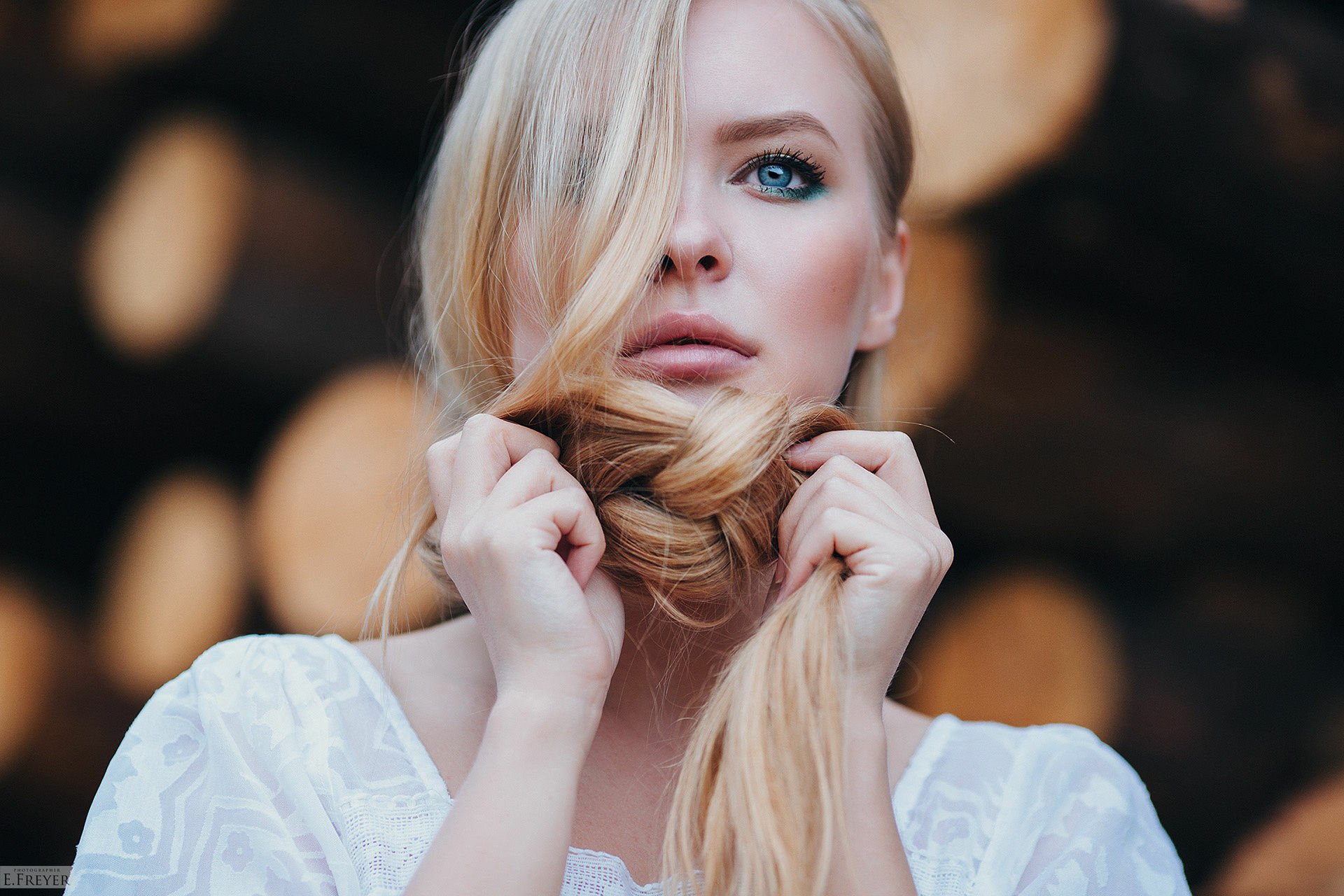 Download Braid Blue Eyes Blonde Woman Model Hd Wallpaper By Evgeny Freyer 6088