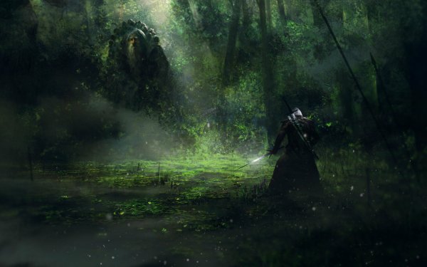 Video Game The Witcher 3: Wild Hunt The Witcher Forest Creature Geralt of Rivia Warrior HD Wallpaper | Background Image