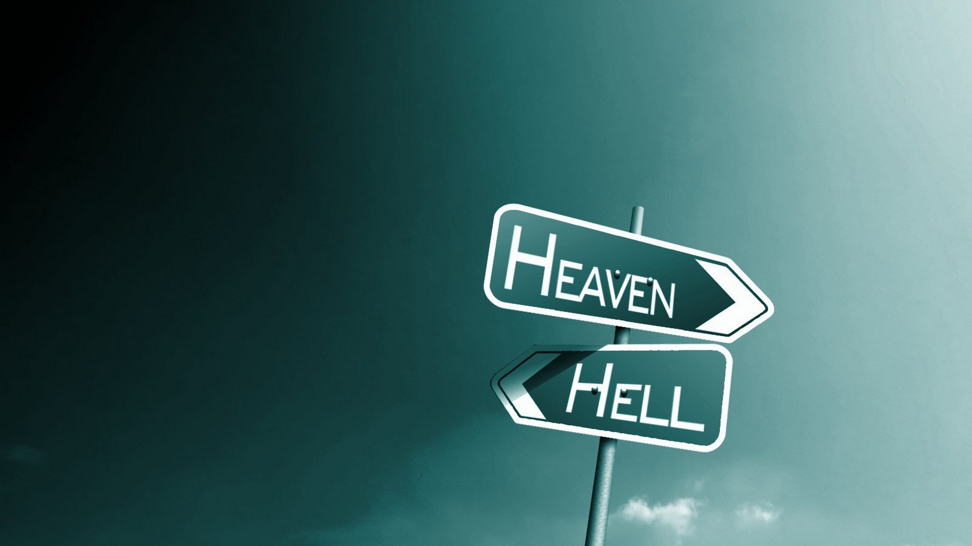 Heaven and hell sign